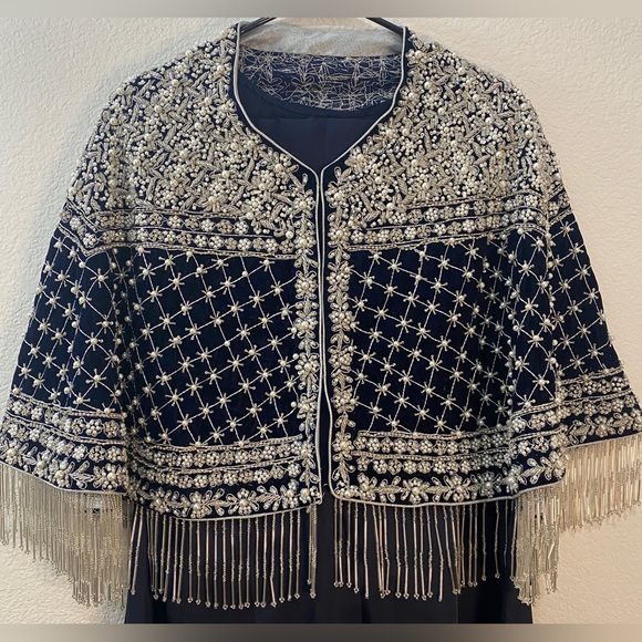 Pakistani Indian Style Cap Shawl Dress Handmade - Picture 4 of 4